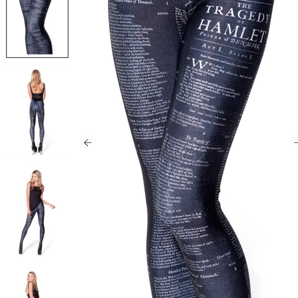 SOLD - Blackmilk Black Hamlet Leggings